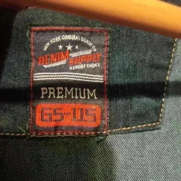 Women's Juniors XL GS 115 Acid Wash Distressed Patchwork Button Down Jean Jacket - Picture 7 of 16